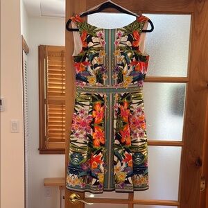 Maggie London Floral Multicolor Sleeveless Dress